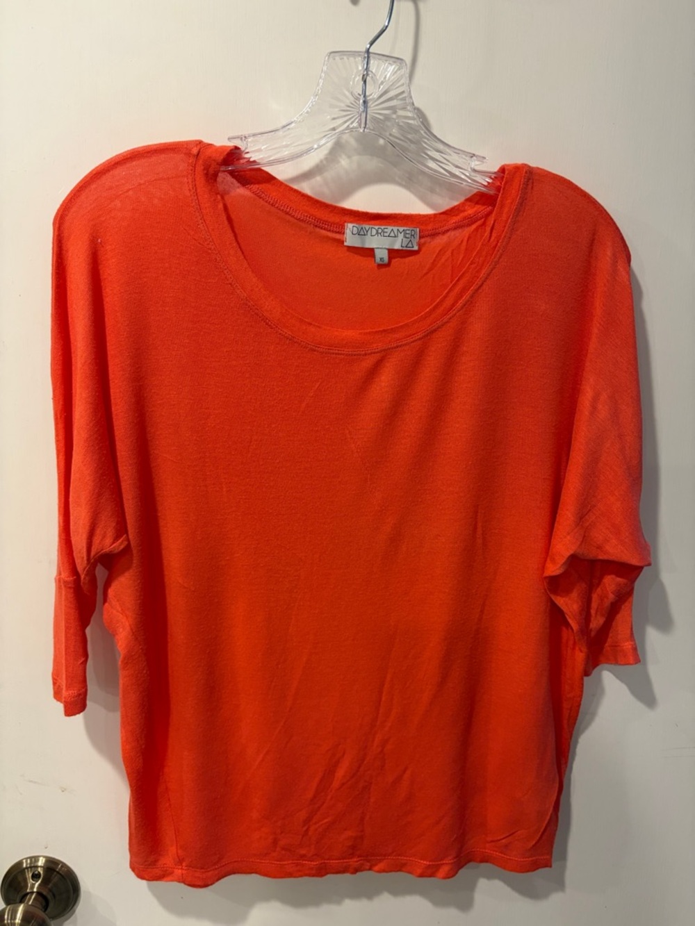 Daydreamer Bright Orange Short Sleeve Crewneck Tee size XS